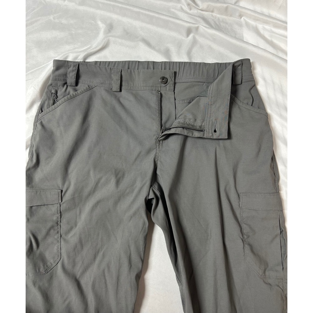 Duluth Trading Co Womens 16 Gray Dry on the Fly Cargo Crop Pants Hiking Outdoor - Picture 3 of 16